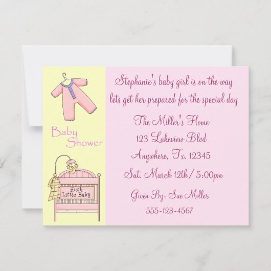 Préparer Un Bébé Invitation (Devant)