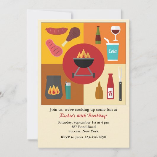 Préparez pour une invitation de barbecue (Devant)