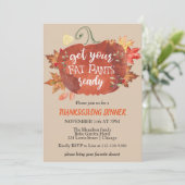 Préparez vos pantalons de graisse Invitation Thank (Debout devant)