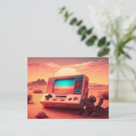 Préparez-vous à vous amuser avec une carte postale (Debout devant)