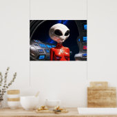 Preparing For Flight AI Alien Art Poster (Keuken)