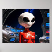 Preparing For Flight AI Alien Art Poster (Voorkant)
