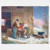 Preparing Turkey for Christmas Francis Edmonds Fleece Deken (Voorkant (Horizontaal))