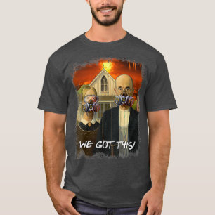 Preppers geeft American Gothic Parody Doomsday T-shirt