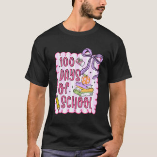 Preppy 100 dagen school Coquette strik potlood The T-shirt