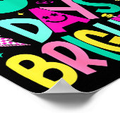 Preppy 100 Days Brighter Happy 100th Day Of School Poster (Hoek)