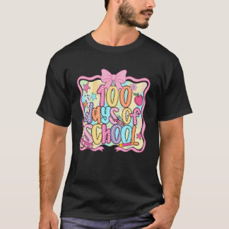 Preppy 100ste dag van school 100 dagen leraar kind t-shirt