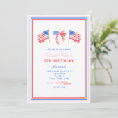 Preppy 4 juli Feest Kaart (Staand voorkant)