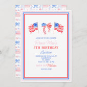 Preppy 4 juli Feest Kaart (Voorkant / Achterkant)