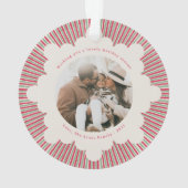 Preppy Acrylic Christmas Ornament with Photo (achterkant)