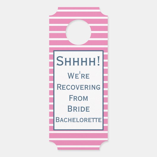 Preppy Affichette de porte Pour Bachelorette Party (Devant)