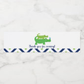 Preppy Alligator Baby Boy Water Bottle Étiquette (Étiquettes simples)