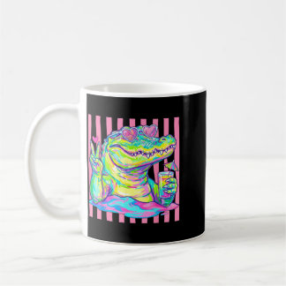 Preppy Alligator Hart Zonnebril Ed Aesthetic Zomer Koffiemok