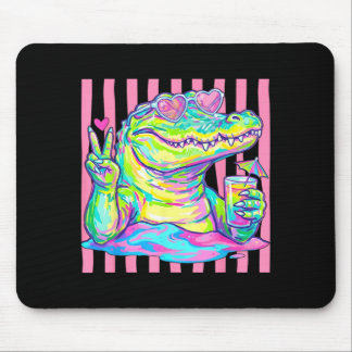Preppy Alligator Hart Zonnebril Ed Aesthetic Zomer Muismat