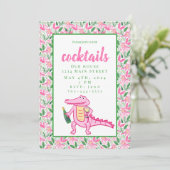 Preppy Alligator Vin Cocktails Invitation (Debout devant)