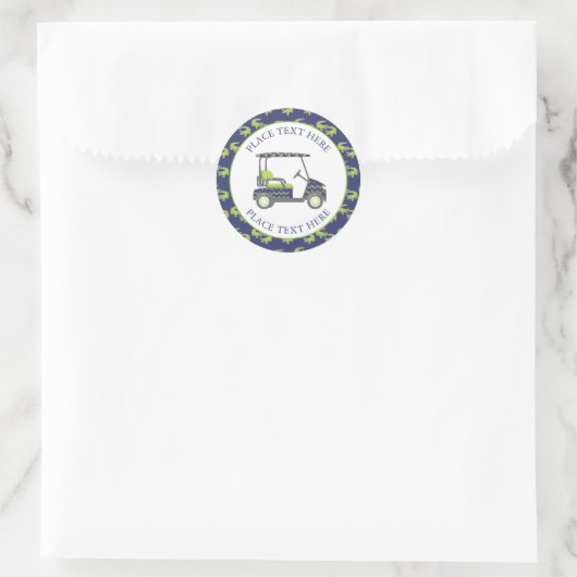 Preppy Alligators Golf Cart Ronde Sticker (Tas)