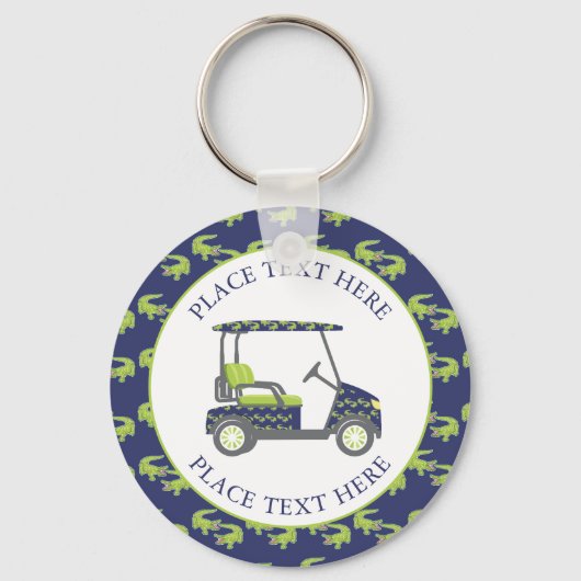 Preppy Alligators Golf Cart Sleutelhanger (Voorkant)