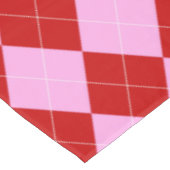 Preppy Argyle Tartan Diamond Plaid Rood Roze Tafelkleed (Gekanteld)