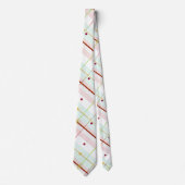 Preppy Atomic Age geruite stropdas (Voorkant)