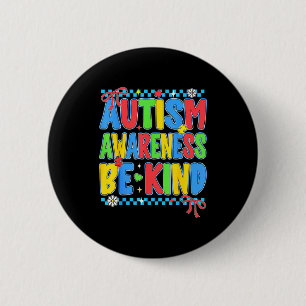 Preppy-autisme bewustzijn wees aardig voor lerares ronde button 5,7 cm