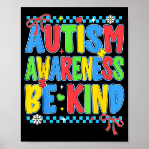Preppy-autisme bewustzijn wees aardig voor vrouwen poster