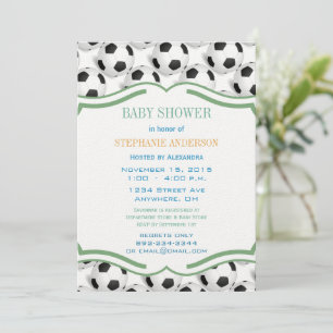 Preppy Baby Boy Soccer Shower Kaart