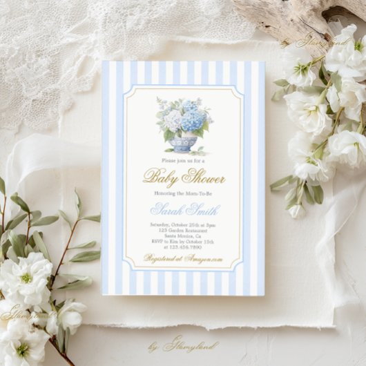 Preppy Baby shower Boy Invitation Kaart