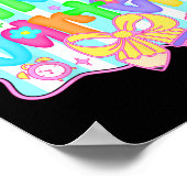 Preppy Back To School Kindergarten Coquette Bow Gi Poster (Hoek)