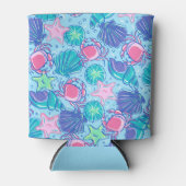 Preppy Beach Shell Crab Blikjeskoeler (Voorkant)