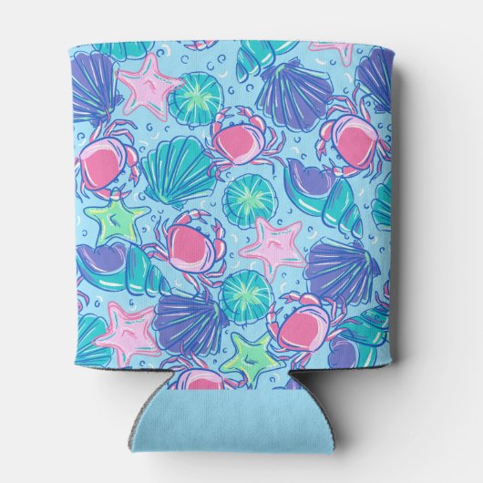 Preppy Beach Shell Crab Blikjeskoeler (Achterkant)