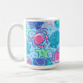 Preppy Beach Shell Crab Koffiemok (Links)