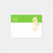 Preppy Beach Tropical Seahorse Green Post-it® Notes (Voorkant)