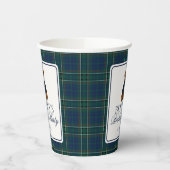 Preppy Bear Tartan Pattern Boy Birthday Party Papieren Bekers (Links)