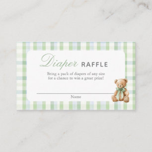 Preppy Beer Jongen Luier Raffle Kaart