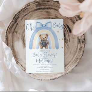 Preppy Beer Overall Jongen Casual Baby Shower Kaart