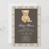 Preppy Beer Soft Neutral Baby shower Invitation Kaart (Voorkant)