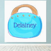 Preppy Bermuda Bag persoonlijk Canvas Afdruk (Insitu (Houten vloer))