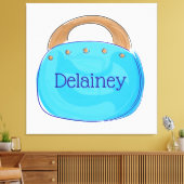 Preppy Bermuda Bag persoonlijk Canvas Afdruk (Insitu (Woonkamer))