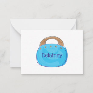 Preppy Bermuda Bag persoonlijk Notitiekaartje