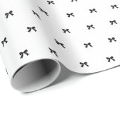 Preppy Black Bow Cadeaupapier (Rol Hoek)