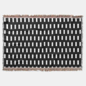 Preppy Black en White Geometric Pattern Deken (Voorkant)