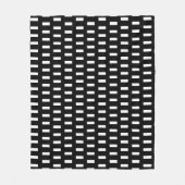 Preppy Black en White Geometric Pattern Fleece Deken (Voorkant)