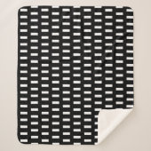 Preppy Black en White Geometric Pattern Sherpa Deken (Voorkant)