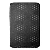 Preppy Black en White Tiny Polka Dots Pattern Badmat (Voorkant Verticaal)