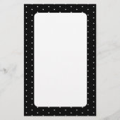 Preppy Black en White Tiny Polka Dots Pattern Briefpapier (Voorkant)