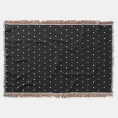 Preppy Black en White Tiny Polka Dots Pattern Deken (Voorkant)