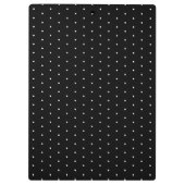 Preppy Black en White Tiny Polka Dots Pattern Klembord (Achterkant)