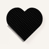 Preppy Black en White Tiny Polka Dots Pattern Notitieboek (Voorkant)