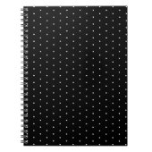 Preppy Black en White Tiny Polka Dots Pattern Notitieboek (Voorkant)
