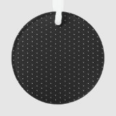 Preppy Black en White Tiny Polka Dots Pattern Ornament (achterkant)
